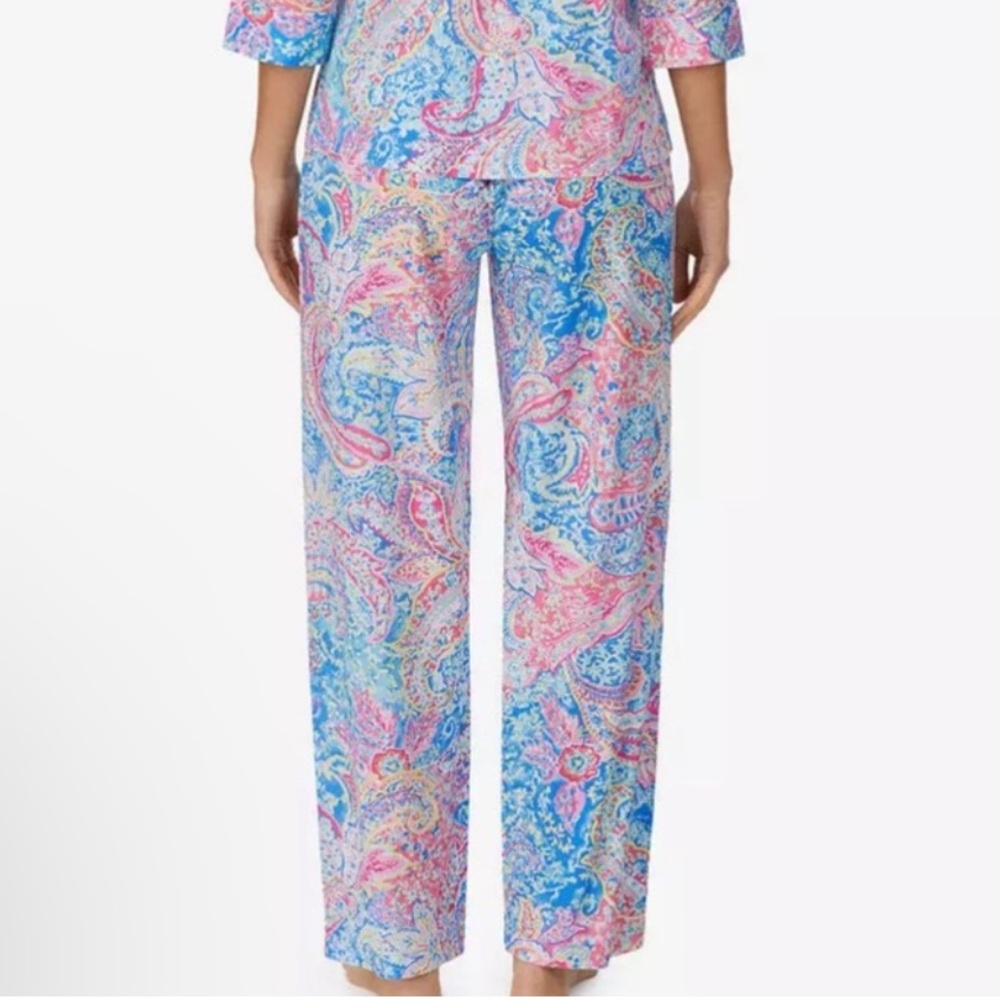 NWT Lauren Ralph Lauren Long Pants Pajama Bottoms Only LN92055 Multi Paisley M - Picture 8 of 8